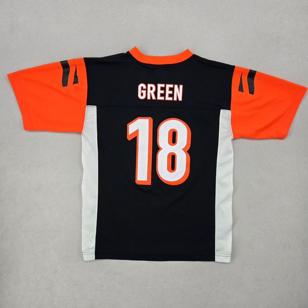 NFL Team Apparel Youth L Cincinnati Bengals AJ Green 18 Jersey Football Sporty